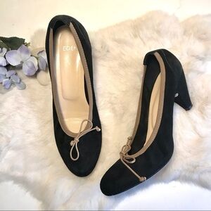 Eden Black Suede Cone Heel Pumps 39 / 8.5M